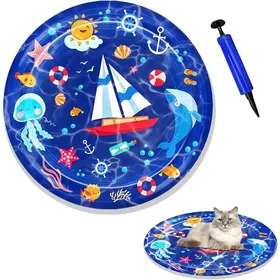 Comparer les prix de Tapis de jeu à eau pour chattapis de refroidissement sensoriel gonflable pour animal de compagnie(Épaississant)65cm