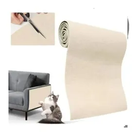 Comparer les prix de Tapis à griffer auto-adhésif pour chat 200x40 cm convient aux chats - protège-canapé découpable sur mesure kaki