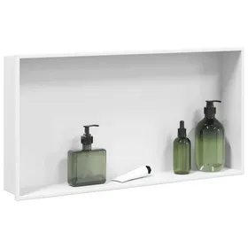 Comparer les prix de (ON SALE)Niche de Douche - Niche Salle de Bain blanc mat 62x32x9 cm acier inoxydable EU128547