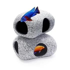 Meilleurs prix pour Ornements daquarium - YIKXIULF - 2 pièces - Céramique non toxique - 9x7x5cm - Décoration moderne Étiquette