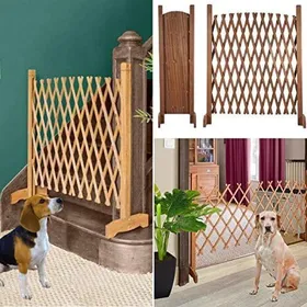 Comparer les prix de Barrière Extensible - Bois - 90 cm - Réglable - Pour Chien - Intérieur