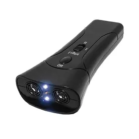 Comparer les prix de Répulsif électronique pour chien - Phoesky - Anti-aboiement à ultrasons - LED - Fonctionne sur batterie 9V - Noir