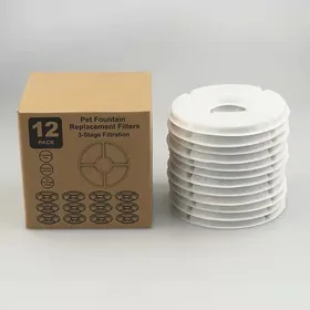 Meilleurs prix pour Filtres de rechange pour fontaine à eau pour chat - Phoesky - 12 pièces - Résine et charbon actif - 14x14x12 cm