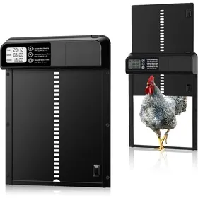 Comparer les prix de Porte Automatique PoulaillerPorte Poulailler Automatique Solaire Trappe Poulailler avec Minuterie du Soir et du Matin Aluminium