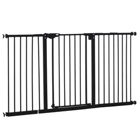 Comparer les prix de Barrière de sécurité animaux porte fermeture automatique système de double verrouillage sans perçage 3 extensions noir