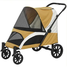 Comparer les prix de Hundewagen poussette pliante Hundewagen poussette pliante pour grands chiens chariot pour animaux de compagnie avec 4 roues la