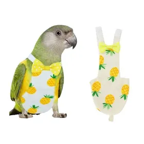 Comparer les prix de Oiseau de Compagnie Mignon Couche-Culotte Perroquet Couche-Culotte Volante Couche réutilisable pour perroquets Pigeons (L-Jaune)