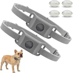 Comparer les prix de Collier antiparasitaire naturel pour chiens - Ingrédients 100% naturels - Protection durable - gris