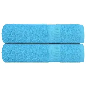 Comparer les prix de vidaXL Essuie-mains 2 pcs turquoise 50x100 cm 360 g/m² 100% coton essuie-mains serviette de bain ensemble de serviettes 136974