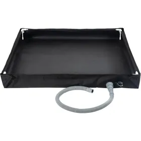 Comparer les prix de Bac Douche Pliable 80x80cm Portable Drainage Wilderness Camping Nettoyage Animaux Noir