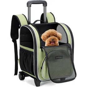 Meilleurs prix pour Sac Transport Chat avec roulettes - Sac à Dos Chat Chien avec roulettes Portable - Sac Chariot pour Chien et Chats Jusqu'à 6