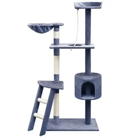 Meilleurs prix pour Arbre à chat - vidaXL - 150 cm - Bleu foncé - Griffoirs sisal - Hamac