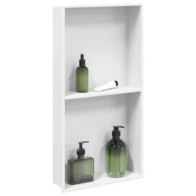 Comparer les prix de (ON SALE)Niche de Douche - Niche Salle de Bain blanc mat 32x62x9 cm acier inoxydable EU955100