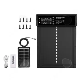 Comparer les prix de C Porte automatique poulailler porte poulailler automatique solaire avec affichage LED et télécommande possède plusieurs modes