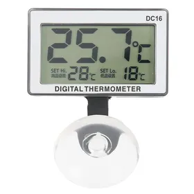 Meilleurs prix pour DC16 Thermomètre dAquarium à Ventouse Mini-Mètre de Température dAlarme dAquarium Submersible