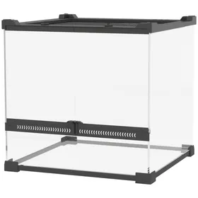 Meilleurs prix pour Terrarium en verre pour reptiles avec plateforme étanche sécurisée et verrouillage à bouton  Haute sécurité