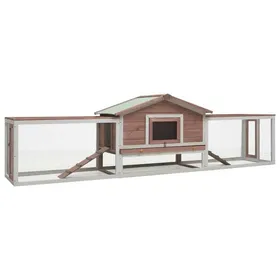 Comparer les prix de Clapier dextérieur Moka et Blanc 310x70x87 cm Pin Massif et Sapin Maison Lapin Protéger Sécurité des Animaux Cage à Lapins