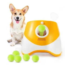Meilleurs prix pour C Lanceur automatique de 25.1cmx27.1cmx21.4cm lanceur de lanceur de balles pour animaux de compagnie jouet d'entraînement pour