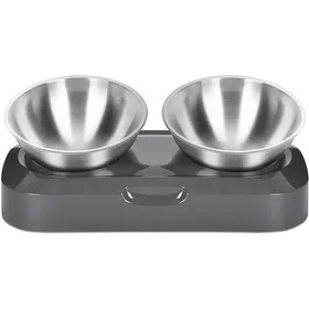 Meilleurs prix pour Gamelle Chat Inclinée 15° – Anti-Vomissement, Surélevée, Antidérapante, Ajustable