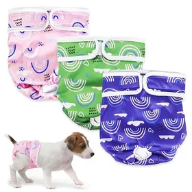 Meilleurs prix pour Lot de 3 couches réutilisables pour chien - Culottes très absorbantes pour animaux de compagnie femelles - Couches hygiéniques M