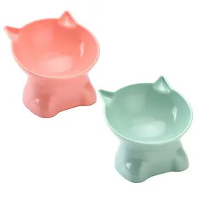 Meilleurs prix pour 1 Bol surélevé pour chat plastique design incliné large assiette zone dalimentation .