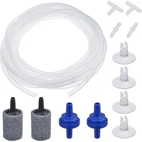 Meilleurs prix pour 6.5 Feet Accessoires de Pompe à Air Standard pour Aquarium 2 Pierres Libérer Aériennes 2 Valves de Contrôle 4 Clips