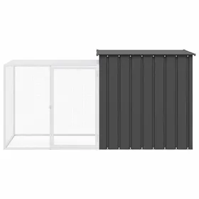 Meilleurs prix pour Clapier Anthracite 200x91x100 cm Acier galvanisé_2 ans garantie_84437