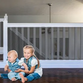 Meilleurs prix pour Filet de protection - UISEBRT - 450x91cm - Noir - Polyester - Sécurité escalier
