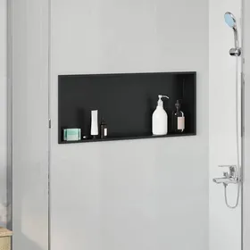 Comparer les prix de (ON SALE)Niche de Douche - Niche Salle de Bain Noir 75x30x9.5 cm Acier inoxydable EU302880