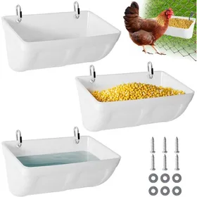 Meilleurs prix pour Mangeoire pour poulets Abreuvoir suspendu pour clôture de volaille sans gaspillage Seau pour conteneur dalimentation et deau pour
