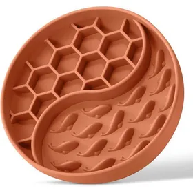 Comparer les prix de Gamelles pour chien à alimentation lente avec ventouses pour petites et moyennes races gamelles antidérapantes (orange)