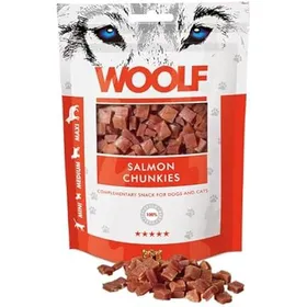 Meilleurs prix pour Snack pour Chien - WOOLF - Bocconcini Doux de Saumon - 100% Naturel - Moins de 1 kg