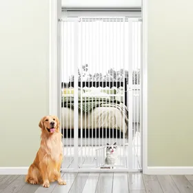 Comparer les prix de 171 cm Barrière pour Animaux en Métal COSTWAY Ouverture Large de 77-104 cm 2 Kits dExtension sans Perçage Espace de 35 cm