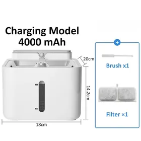 Meilleurs prix pour Fontaine à eau automatique pour animaux - Phoesky - 3L - Wireless Sense - Rechargeable - Blanc - 20x18x14.2 cm