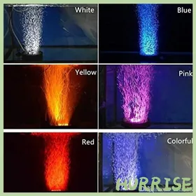 Meilleurs prix pour Garosa Lumière à bulles pour aquarium Lampe à bulles ronde pour Aquarium avec LED à couleur changeante animalerie hygiene Noir
