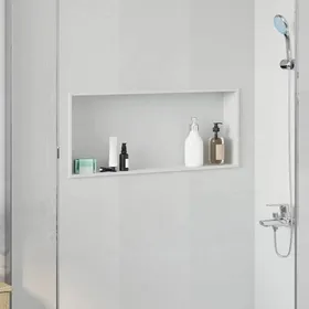 Meilleurs prix pour (ON SALE)Niche de Douche - Niche Salle de Bain Blanc 75x30x9.5 cm Acier inoxydable EU791182