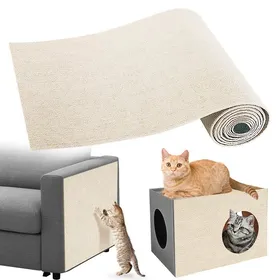 Meilleurs prix pour Tapis Griffoir Adhésif 200 x 40 cm – Protection Canapé Chat pour Mur Porte DIY Protection des Meubles Blanc cassé