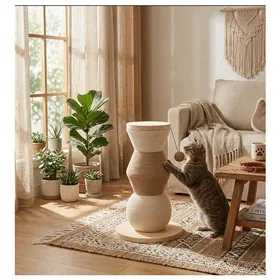 Meilleurs prix pour Arbre a chat et jeu suspendu Stubb 47 cm beige