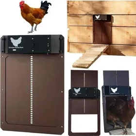 Comparer les prix de Porte Poulailler Automatique - Sensible à la lumière - Étanche IP44 - Lot de 2
