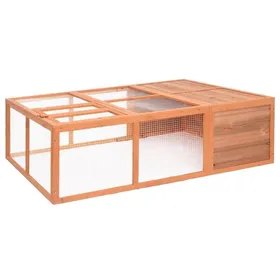 Meilleurs prix pour Cage pour animaux - vidaXL - Bois de sapin massif - 150x100x50 cm - Brun