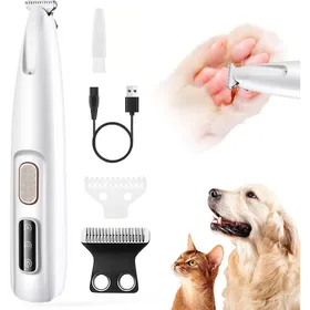 Comparer les prix de Tondeuse Chien Silencieuse Rechargeable USB avec Lumière LED Tondeuse Pattes Chien Chat Étanche pour Yeux Oreilles Visage Corps