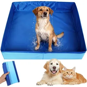 Comparer les prix de Piscine Pliable Pour Chien-50X50X10Cm-Mini Piscine Pour Chat Et Chien-Sans Gonflage[IN59]