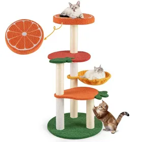 Meilleurs prix pour Arbre à chat - HELLOSHOP26 - Multi-niveaux - 485 x 485 x 995 cm - Hamac rotatif - Confort optimal