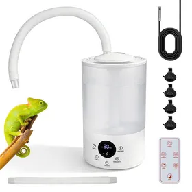 Comparer les prix de Humidificateur Reptiles 4 L Nébuliseur avec Capteur dHumidité Minuterie Double Tuyau Extensible Ultra Silencieux
