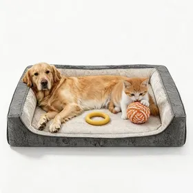 Comparer les prix de Panier Chien Chat XXL 115×90×24 cmMousse Mémoire de Forme DéhoussableImperméableAntidérapantBords Surélevés Canapé pour Chien
