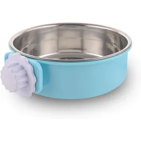 Meilleurs prix pour Caisse Chien Bol Amovible en Acier Inoxydable Gamelle à Suspendre pour Animal Domestique Cage Petit Bol deau Feeder Nourriture