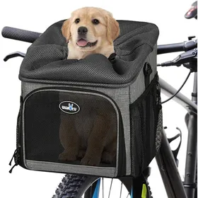 Comparer les prix de Panier de vélo Pliable pour Animal Domestique Sac à Dos de Transport pour Chien Pet Fourre-Tout Sac Sac de vélo Flexible Amovible