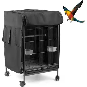 Meilleurs prix pour Housse de Cage à Oiseaux Protection Lavable pour Cage à Perroquet Couverture de Grillage à Oiseaux Coupe-Vent Pare-Solei