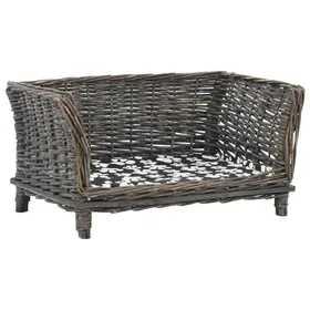 Meilleurs prix pour (Gris)Panier pour chiensCorbeille Niche avec coussin Gris 50x33x30 cm Saule naturel 98866