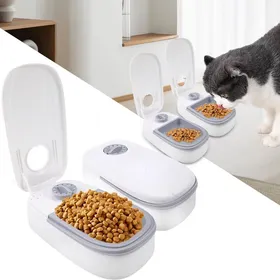 Meilleurs prix pour Distributeur automatique pour chat - VETOBIOL - Alimentation programmée jusquà 48 heures - Matériau ABS sans BPA